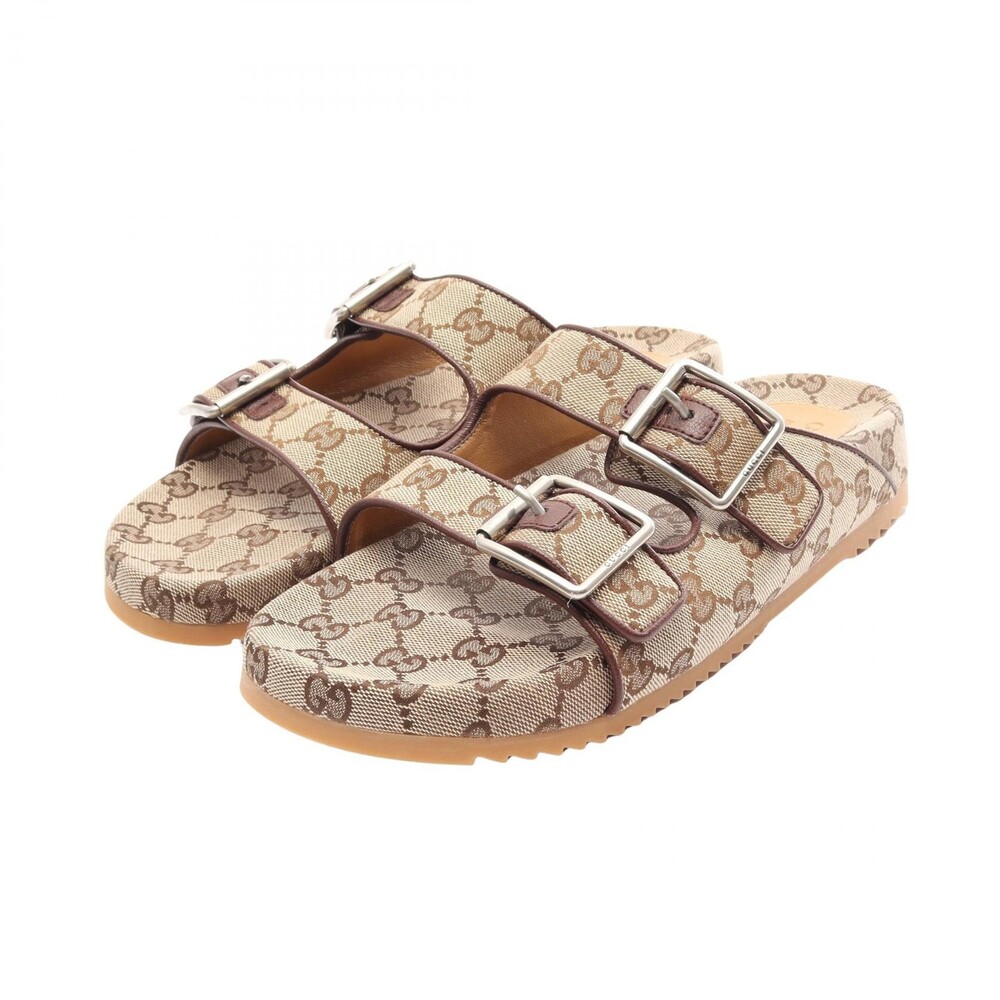 Gucci Gg Canvas Sandals Shoes Leather #290004G51B